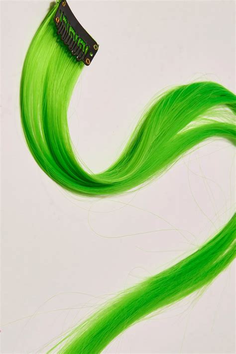 green hair clip in extensions|green butterfly clips.